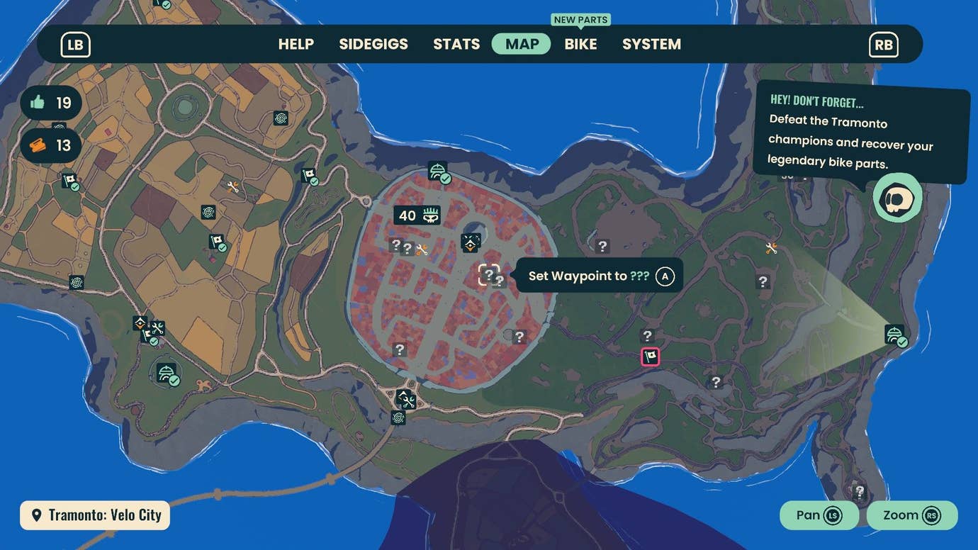 The map of Wheel World shows a round city in the centre, surrounded by forests and vineyards.